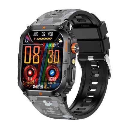YK YK12 Reloj Inteligente Deportivo Exterior 2.0in IP68 Linterna