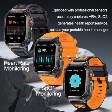 YK YK12 Reloj Inteligente Deportivo Exterior 2.0in IP68 Linterna