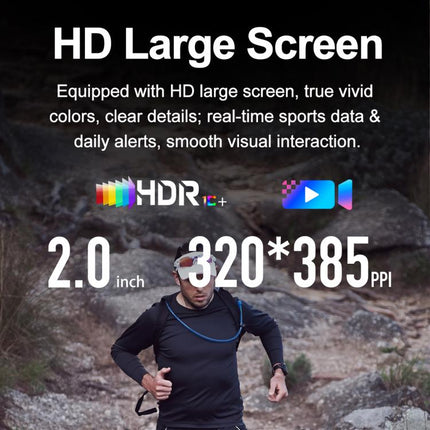 YK YK12 Reloj Inteligente Deportivo Exterior 2.0in IP68 Linterna