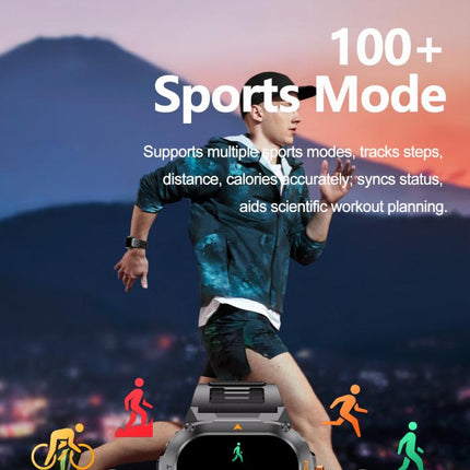 YK YK12 Reloj Inteligente Deportivo Exterior 2.0in IP68 Linterna