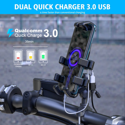 WUPP CS-1186A1 Cargador USB Dual Carga Rápida Motocicleta