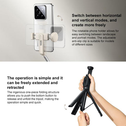 Xiaomi Zoom Selfie Stick 2 Bluetooth 830-875mm Negro