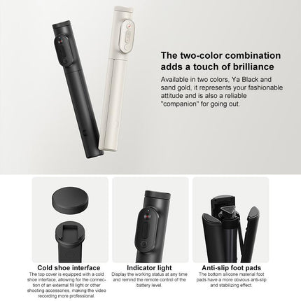 Xiaomi Zoom Selfie Stick 2 Bluetooth 830-875mm Negro
