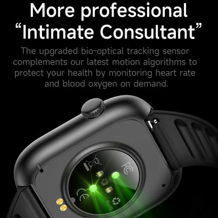 QS12 Reloj Inteligente Deportivo 1.83 Pulgadas BT5.3 Monitor Salud Negro IP67