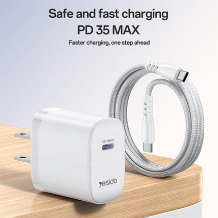 Yesido YC20U Cargador USB-C PD35W Un Puerto USB-C Protección Inteligente