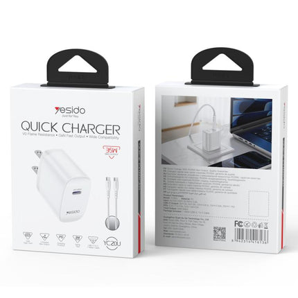Yesido YC20U Cargador USB-C PD35W Un Puerto USB-C Protección Inteligente