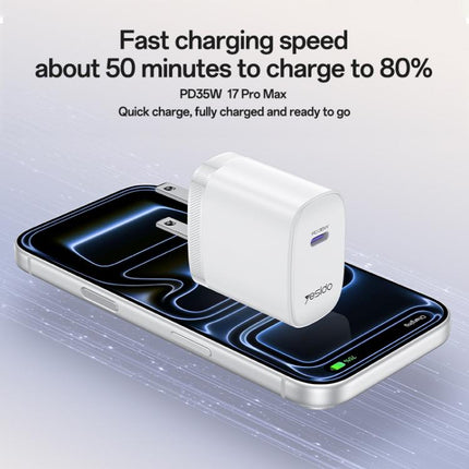 Yesido YC20U Cargador USB-C PD35W Un Puerto USB-C Protección Inteligente