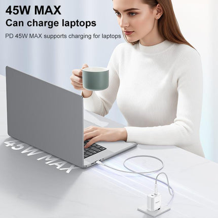 Yesido PD45W Cargador Doble USB-C 45W Protección Inteligente