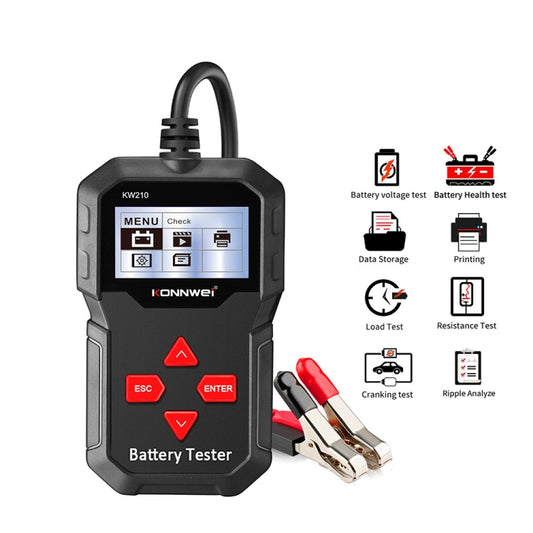KONNWEI KW210 Probador de Batería de Coche CCA Portátil
