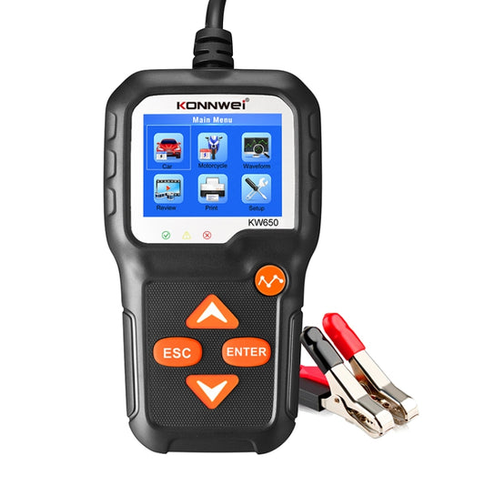KONNWEI KW650 Probador De Batería 6 A 16V Pantalla Color 2.4 Pulgadas