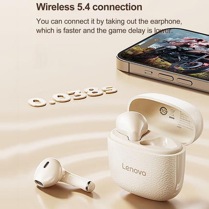 Lenovo EA166 TWS Auriculares Bluetooth Inalámbricos Semi-in-ear Blanco Bluetooth 5.4 y Reducción de Ruido ENC