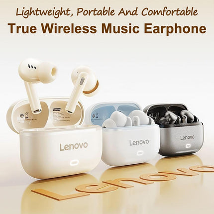 Lenovo EA269 Auriculares Bluetooth Inalámbricos Semi-in-ear Gris con Reducción de Ruido ENC y Bluetooth 5.4