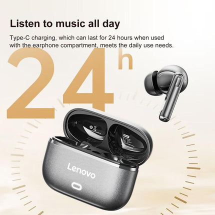 Lenovo EA269 Auriculares Bluetooth Inalámbricos Semi-in-ear Gris con Reducción de Ruido ENC y Bluetooth 5.4