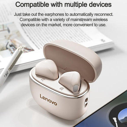 Lenovo TA120 Auriculares Bluetooth Inalámbricos Semi-in-ear Negro con Reducción de Ruido AI y Bluetooth 5.4