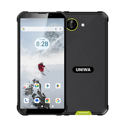 UNIWA F999 Teléfono Resistente 4GB 64GB Pantalla 5.33 Pulgadas Android 16.0 Negro Verde