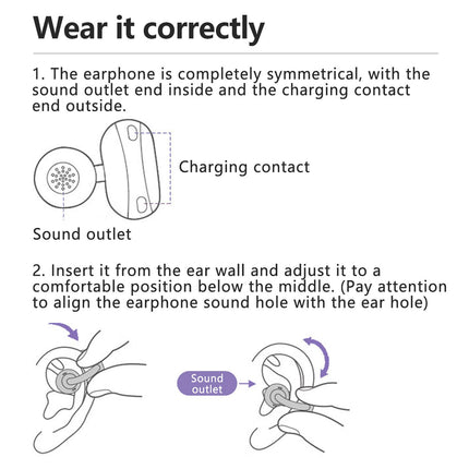 Lenovo EA419 Auriculares Bluetooth True Wireless Clip-On Oreja Abierta 10mm V5.3 Morado