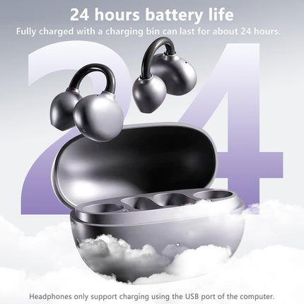 Lenovo EA419 Auriculares Bluetooth True Wireless Clip-On Oreja Abierta 10mm V5.3 Morado