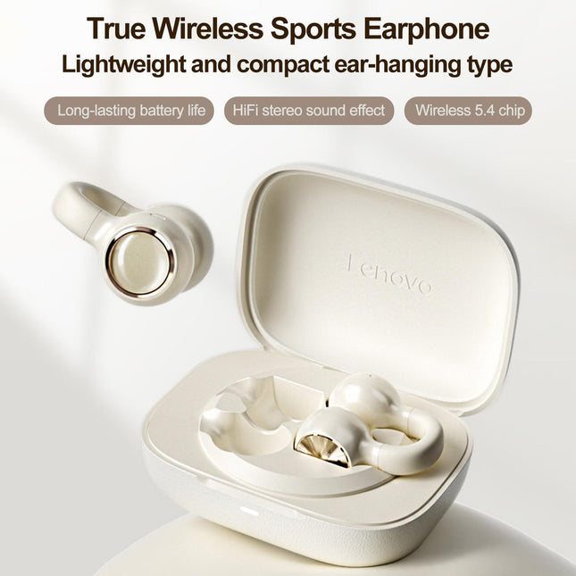 Lenovo EA430 Auriculares Deportivos Inalámbricos Clip-On Beige 25mAh Bluetooth 5.4