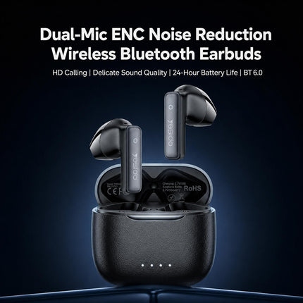 Yesido TWS44 Auriculares Bluetooth Inalámbricos con Cancelación de Ruido y Micrófono Dual Negro