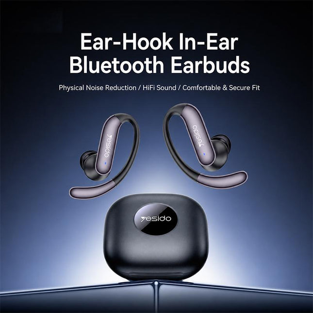 Yesido YSP32 Auriculares Inalámbricos Negro Bluetooth 5.4 5 Horas Reproducción
