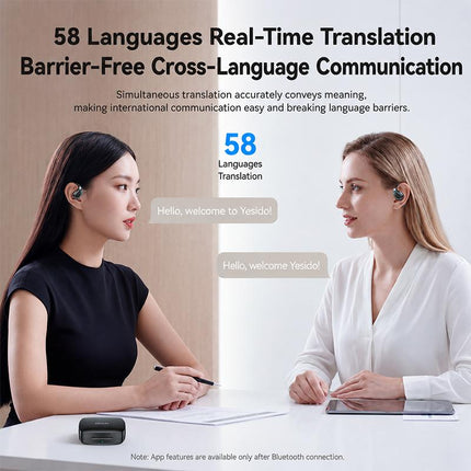 Yesido YSP33 AI Translate Auriculares Inalámbricos Bluetooth V5.4 Blanco 30h Uso