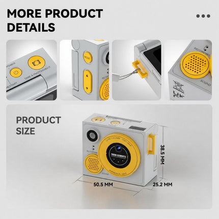 G13 Cámara Mini Deportiva con Pantalla LCD 1.47 Pulgadas y Video 1080P HD Amarilla