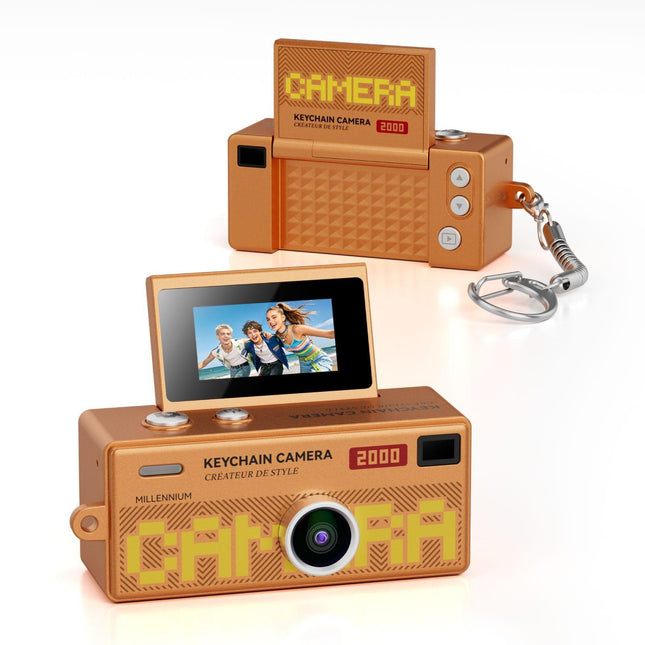 G62 Pro Cámara Mini Retro 1080P Pantalla Flip 0.97 Pulgadas Naranja