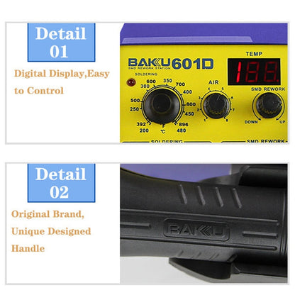 BAKU BK-601D Estación de Soldadura 2 en 1 Pantalla LED
