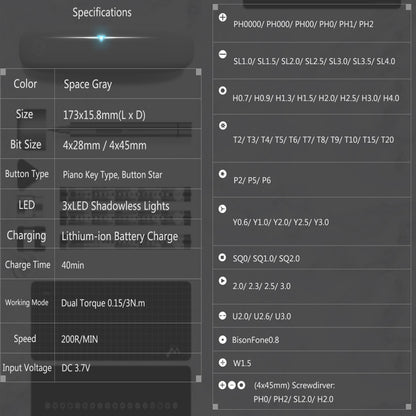 Xiaomi WOWSTICK 1F+ Destornillador Eléctrico Inalámbrico 8h de Uso LED 69 en 1
