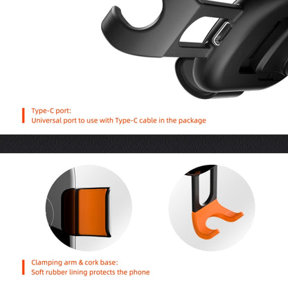 ROCK W31 Car Gravity Cargador Inalámbrico De Aire 360 Grados