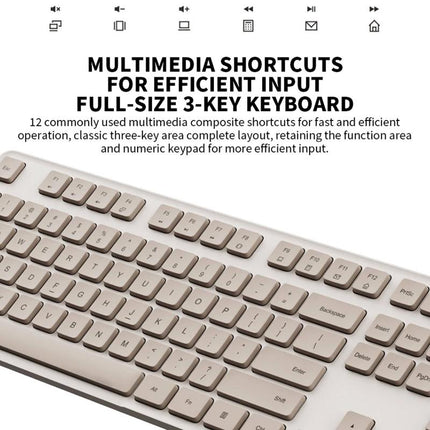 Xiaomi Teclado y Ratón Inalámbrico 2.4GHz 104 Teclas Blanco