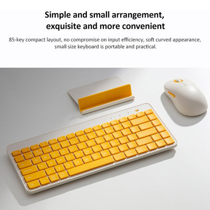 Xiaomi XMBXJP01YM Teclado portátil 85 teclas doble modo beige blanco con soporte y receptor