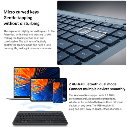 Xiaomi XMBXJP01YM Teclado portátil 85 teclas doble modo beige blanco con soporte y receptor