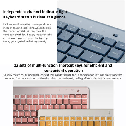 Xiaomi XMBXJP01YM Teclado portátil 85 teclas doble modo beige blanco con soporte y receptor