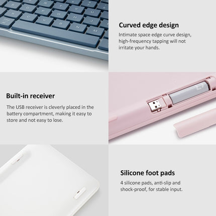 Xiaomi XMBXJP01YM Teclado portátil 85 teclas doble modo beige blanco con soporte y receptor