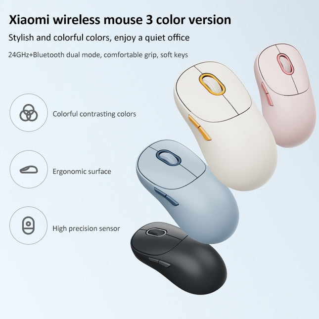 Xiaomi Ratón para Ordenador Ultra Delgado Dual Modo 1200DPI Beige Blanco