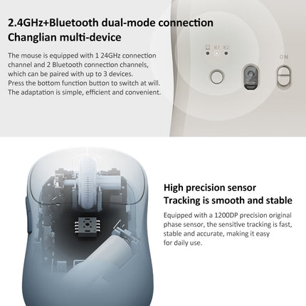 Xiaomi Ratón para Ordenador Ultra Delgado Dual Modo 1200DPI Gris Oscuro