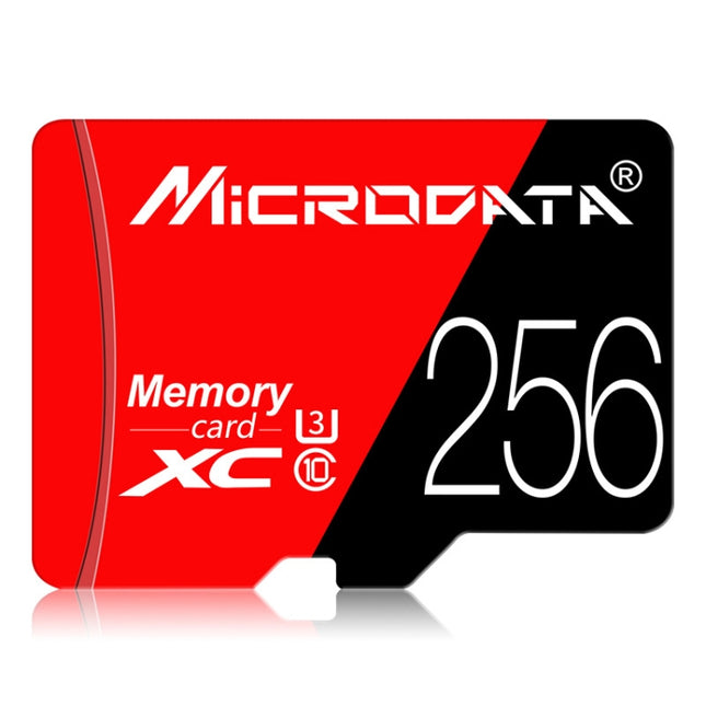MICRODATA 256GB U3 Roja y Negra TF(Micro SD) Tarjeta Memoria 80MB/s Velocidad