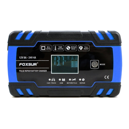 FOXSUR Cargador De Batería AGM 12V-24V Carga 3 Fases