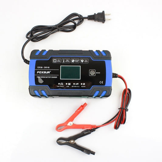 FOXSUR Cargador Batería AGM 12V-24V Carga Automática USA