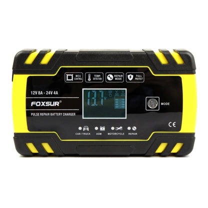 FOXSUR Cargador AGM 12V-24V Enchufe UE Carga Automática