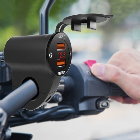 WUPP ZH-975A3 Cargador Para Motocicleta USB QC3 Voltímetro