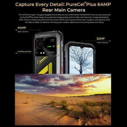 HOTWAV Hyper 7 Teléfono Resistente 8GB+256GB 10800mAh 5G