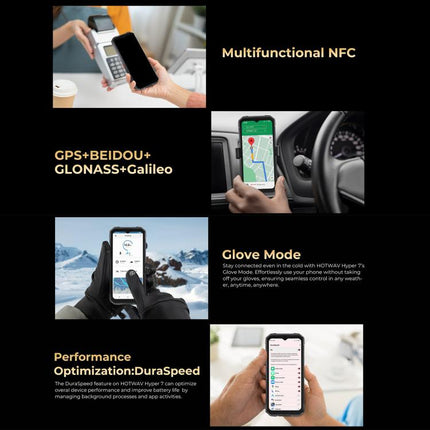 HOTWAV Hyper 7 Teléfono Resistente 8GB+256GB 10800mAh 5G