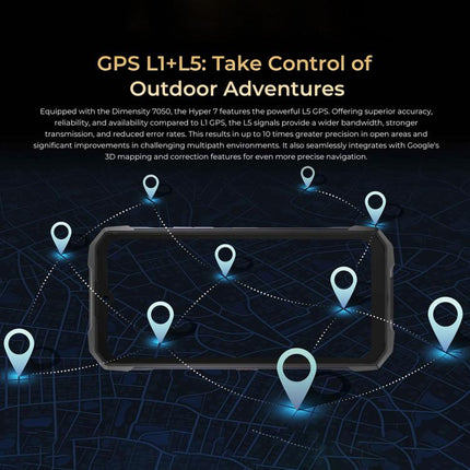 HOTWAV Hyper 7 Teléfono Resistente 8GB+256GB 10800mAh 5G