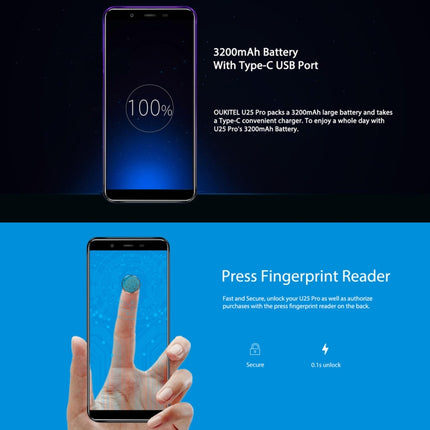 Doogee MT6750T Smartphone 4GB+64GB 4G Cámaras Traseras Duales Huella Dactilar