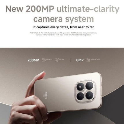 Xiaomi Redmi Note 15 Pro 5G Global Smartphone 8GB+512GB Rendimiento