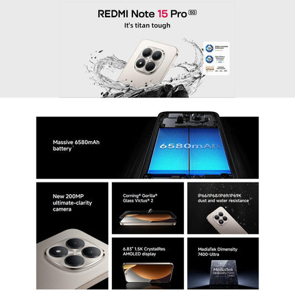 Xiaomi Redmi Note 15 Pro 5G 12GB 512GB Pantalla 6.83 pulgadas