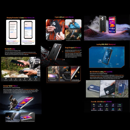 Ulefone Armor 9 Smartphone 8GB+256GB 4G IP68 IP69K Resistencia A Golpes