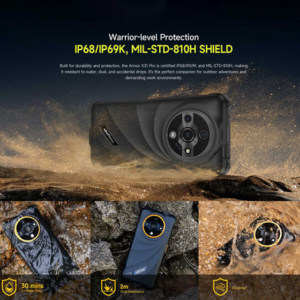 Ulefone Armor X31 Pro 5G 8GB 256GB Pantalla 6.56 pulgadas Noche